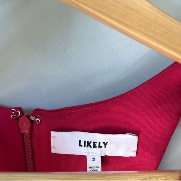 Likely Cruz Dress Cut Out Pink Magenta Raspberry - Picture 7 of 11